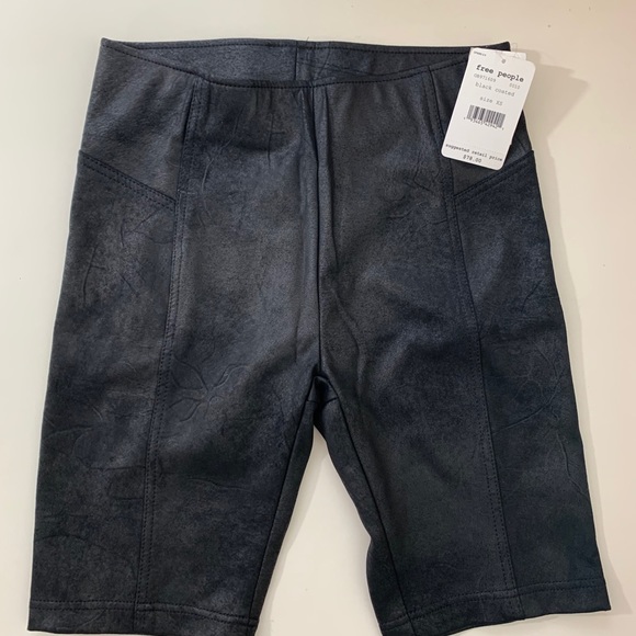 Free People Movement Heatwave Black Faux Suede Bike Shorts - Picture 10 of 11